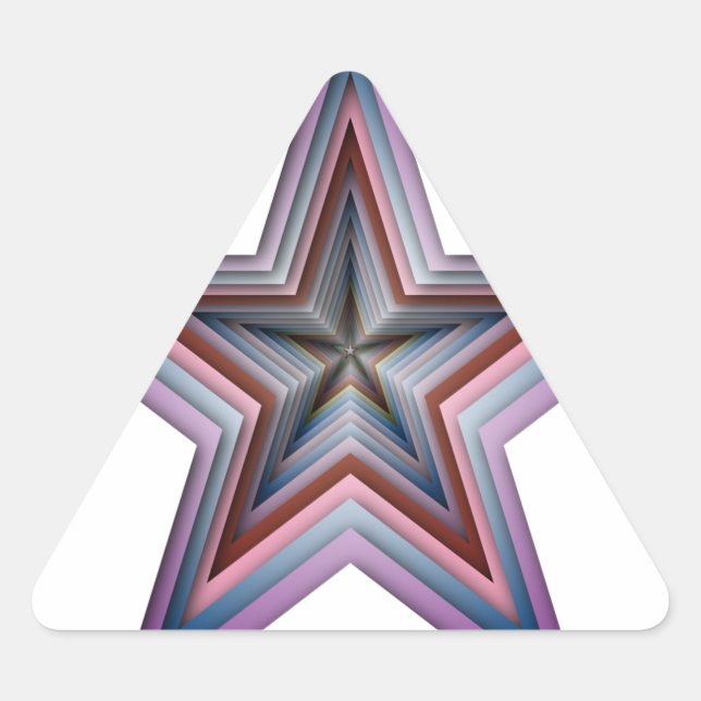 star abstract geometric art triangle sticker (Front)