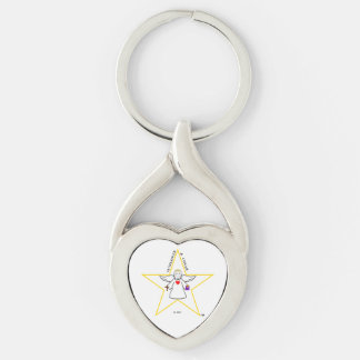 Star angel meaningful logo heart shape key chain