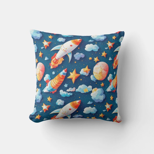 Star ans planets pattern cushion (Front)