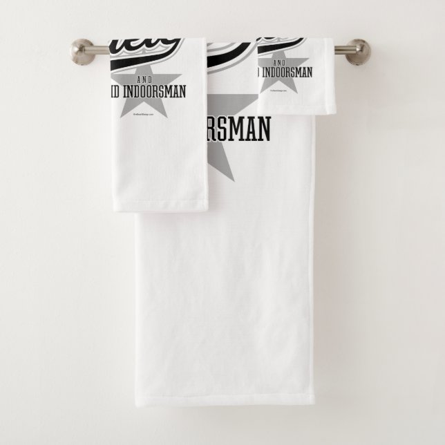 Star Asslete (Avid Indoorsman) Bath Towel Set (Insitu)