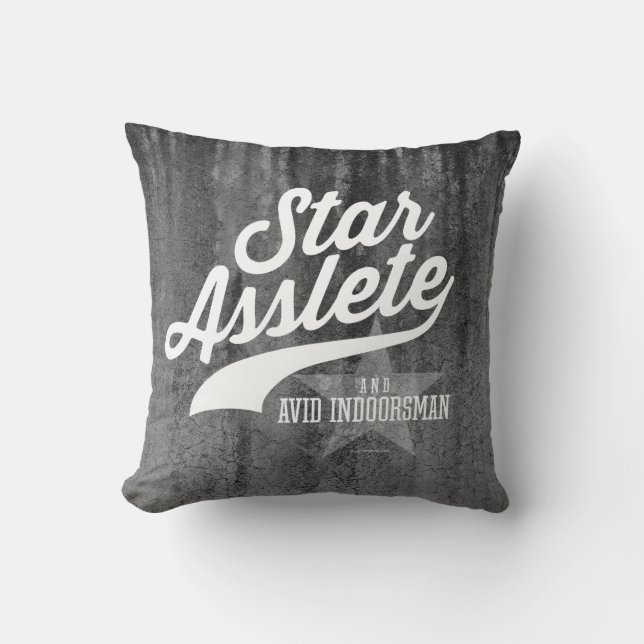 Star Asslete (Avid Indoorsman) Cushion (Front)