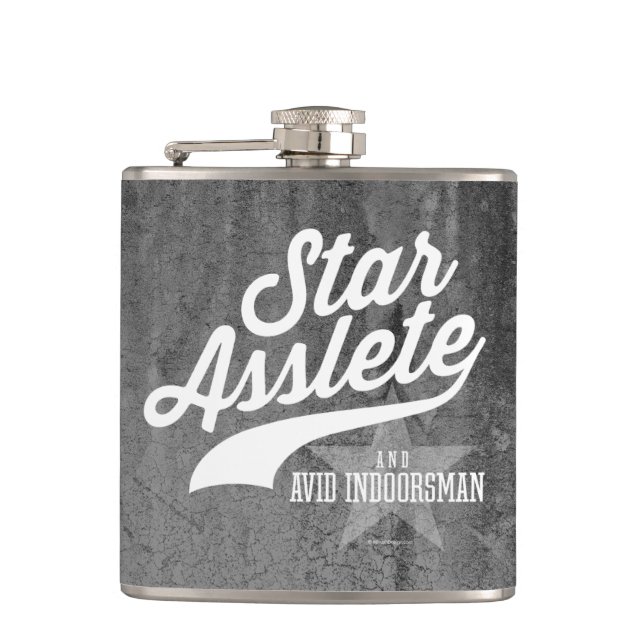 Star Asslete (Avid Indoorsman) Flask (Front)