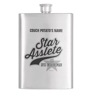 Star Asslete (Avid Indoorsman) Hip Flask