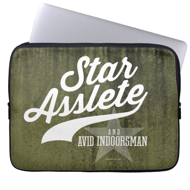 Star Asslete (Avid Indoorsman) Laptop Sleeve (Front)