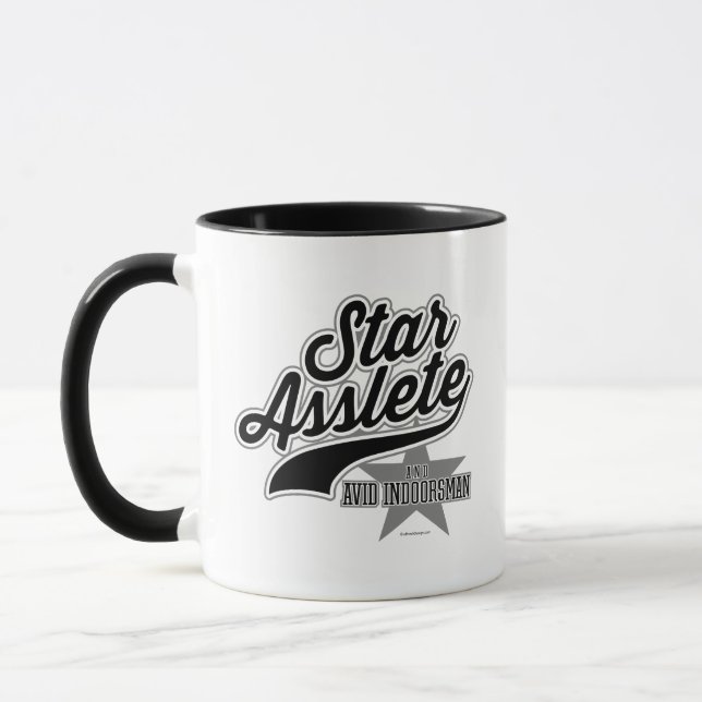 Star Asslete (Avid Indoorsman) Mug (Left)