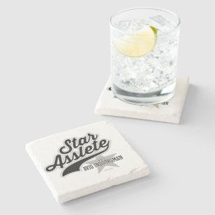 Star Asslete (Avid Indoorsman) Stone Coaster