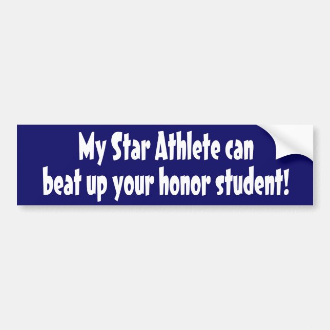Star Athlete Bumper Sticker (Front)