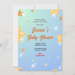 Star Baby Shower Invitation