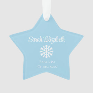 Star Baby's 1st Christmas Ornament Any Colour!