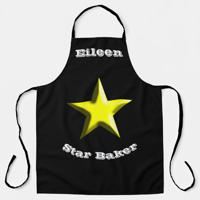 Star Baker Personalised Sheriff's Badge Apron (Front)