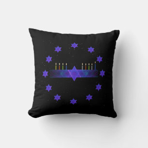 Star Bar Menorah Cushion