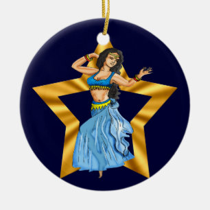 Star Belly Dancing Girl Ceramic Tree Decoration