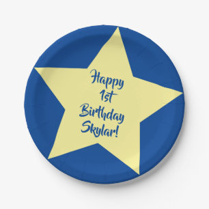 Star Birthday Party Paper Plate