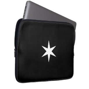 Star black and white laptop sleeve