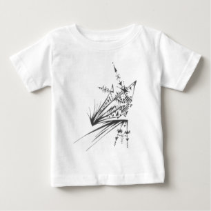 Star Black White Abstract Tribal Tattoo Art Baby T-Shirt