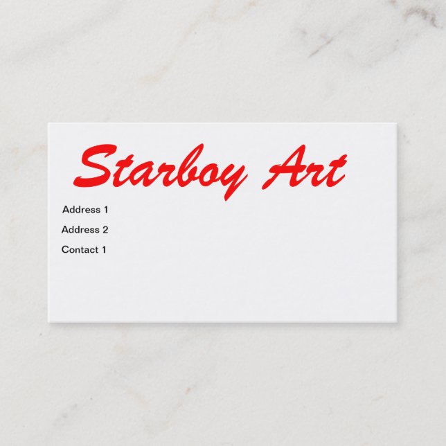 star boy card (Front)