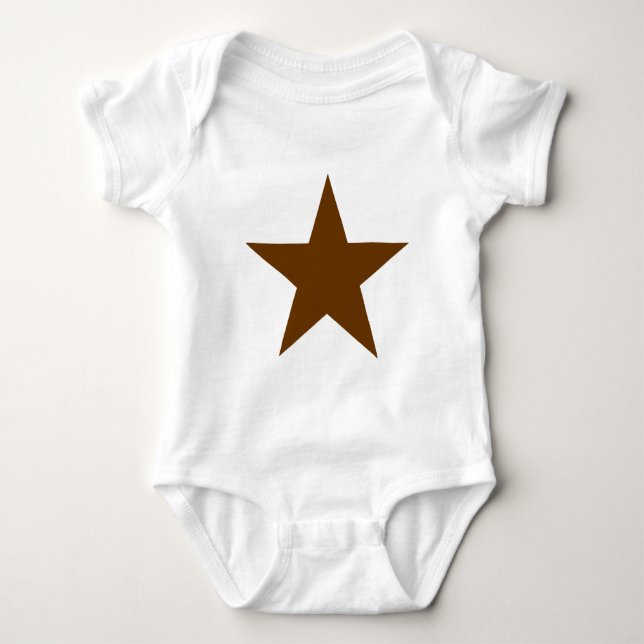 Star Brown The MUSEUM Zazzle Gifts Baby Bodysuit (Front)