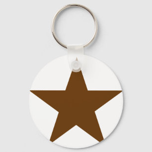 Star Brown The MUSEUM Zazzle Gifts Key Ring
