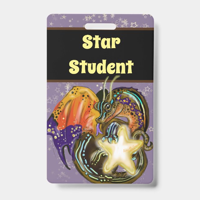 Star Catcher Dragon Star Student ID Badge (Front)