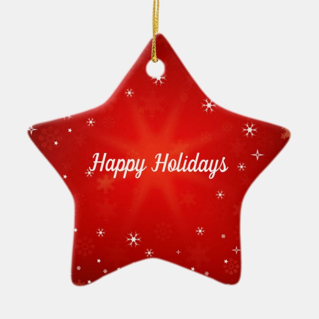 Star Ceramic Ornament (Front)