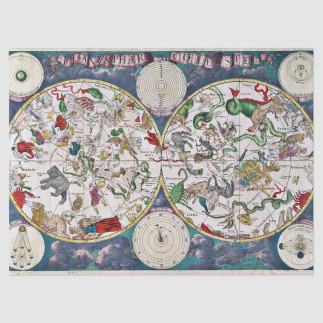 Star chart tissue paper (Front)