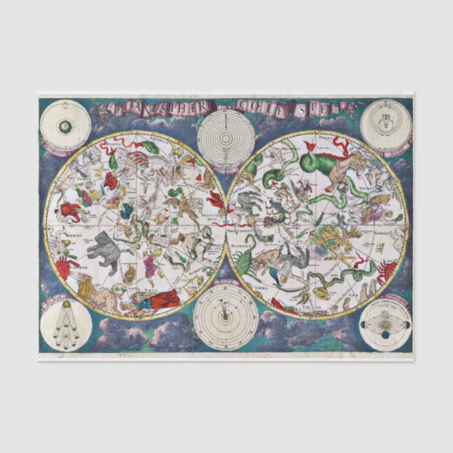 Star chart tissue paper (Front)