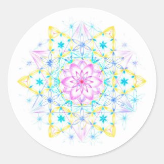 Star Child healing Classic Round Sticker
