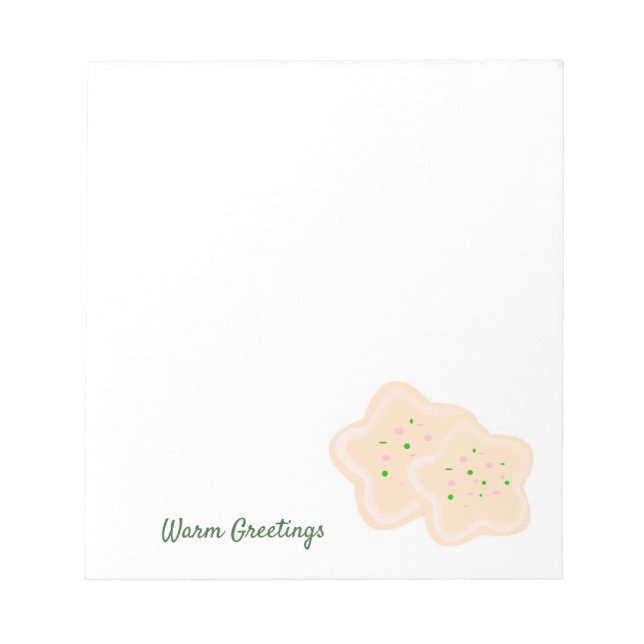 Star Christmas Cookies Notepad (Front)