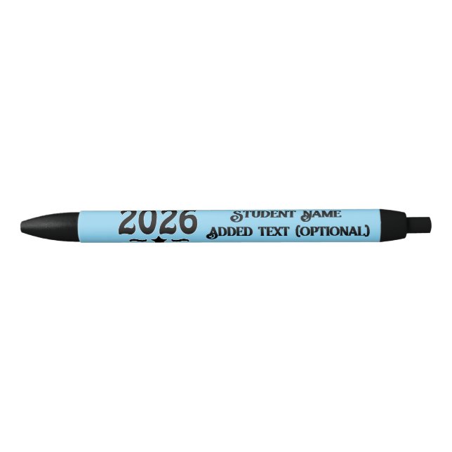 Star Class of 2026 Graduation  Black Ink Pen (Front)