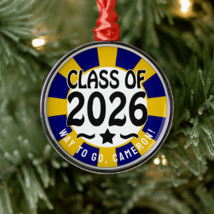 Star Class of 2026 Graduation Metal Ornament