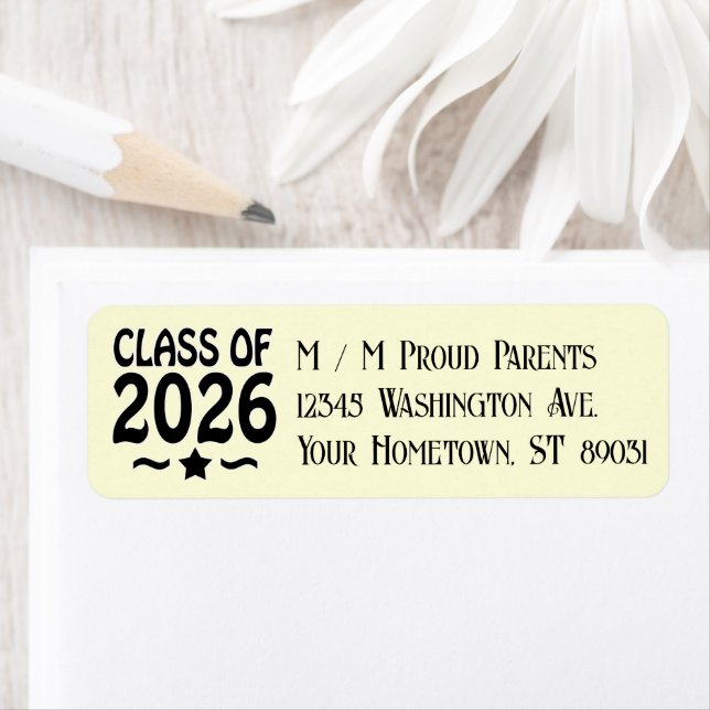 Star Class of 2026 Graduation  Return Address Label (Insitu)