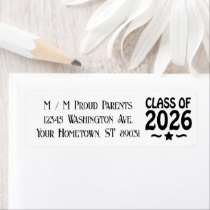 Star Class of 2026 Graduation Return Address Label