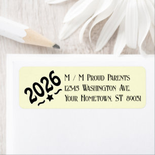 Star Class of 2026 Graduation Return Address Label