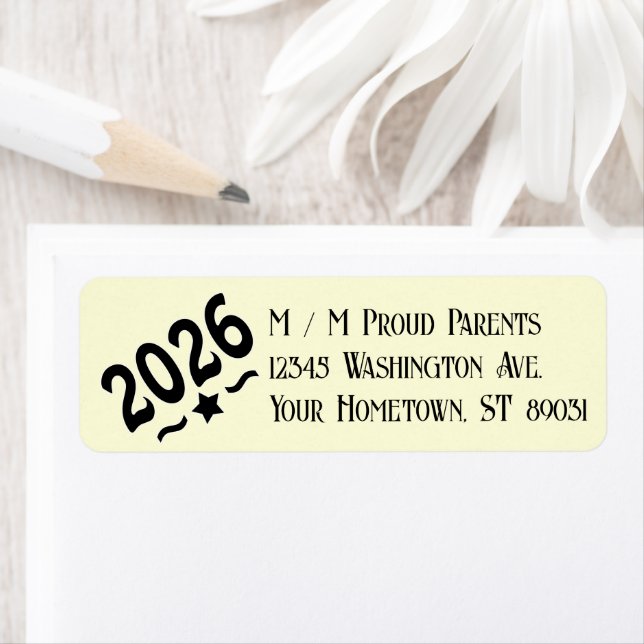 Star Class of 2026 Graduation  Return Address Label (Insitu)