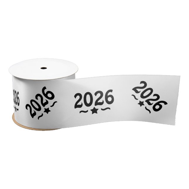 Star Class of 2026 Graduation Satin Ribbon (Spool)