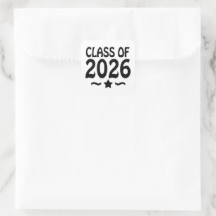Star Class of 2026 Graduation  Square Sticker