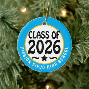 Star Class of 2026 Photo Graduation Ceramic Ornament