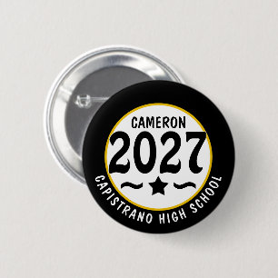 Star Class of 2027 Graduation 6 Cm Round Badge