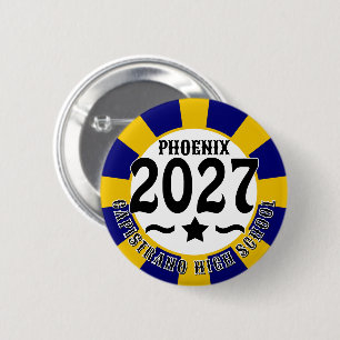 Star Class of 2027 Graduation 6 Cm Round Badge
