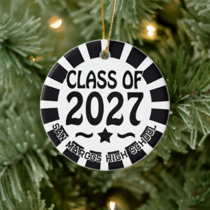 Star Class of 2027 Photo Graduation Ceramic Ornament