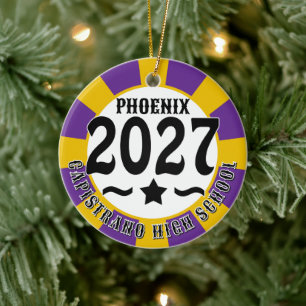 Star Class of 2027 Photo Graduation Ceramic Ornament