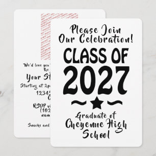 Star Class of 2027 Photo Graduation Invitation