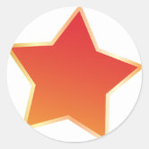 Great Work Bronze Star Red and Blue School Award Star Sticker