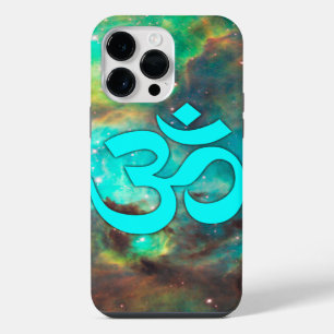 Star Cluster Aqua Om Symbol iPhone Case