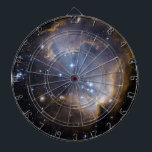 Star Cluster N90 Hubble Space Dartboard<br><div class="desc">New stars in the Small Magellanic Cloud Galaxy This beautiful Hubble space photograph shows a cluster of newly formed stars in the N90 star forming region. Shiny twinkling stars are surrounded by brown dust clouds and dark black sky. Image Credit: NASA, ESA and the Hubble Heritage Team STScI/AURA)-ESA/Hubble Collaboration There...</div>