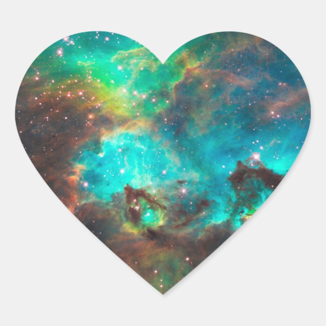 Star Cluster NGC 2074 Heart Sticker (Front)
