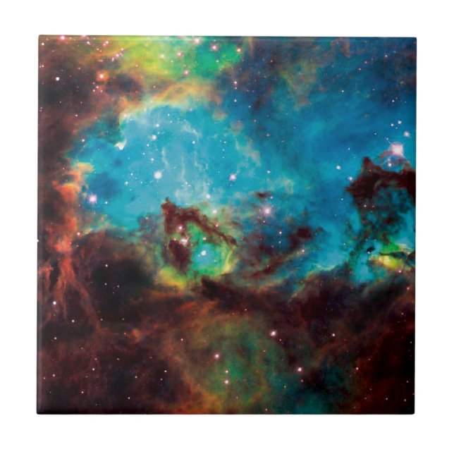 Star Cluster NGC 2074 Tarantula Nebula Space Photo Ceramic Tile (Front)