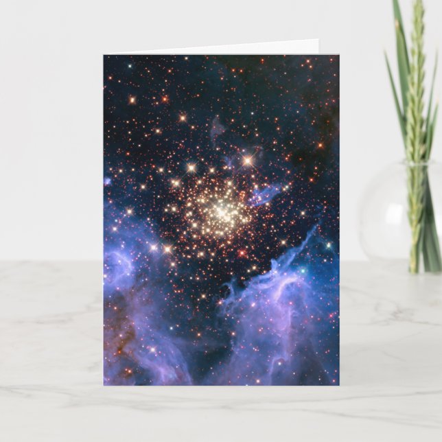 Star Cluster NGC 3603 (Hubble) Card (Front)