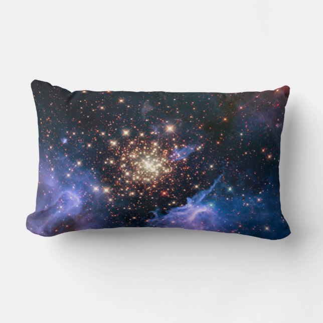 Star Cluster NGC 3603 (Hubble) Lumbar Cushion (Front)