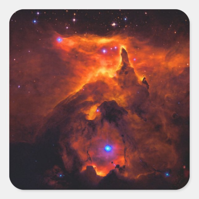 Star Cluster Pismis 24, core of NGC 6357 Square Sticker (Front)